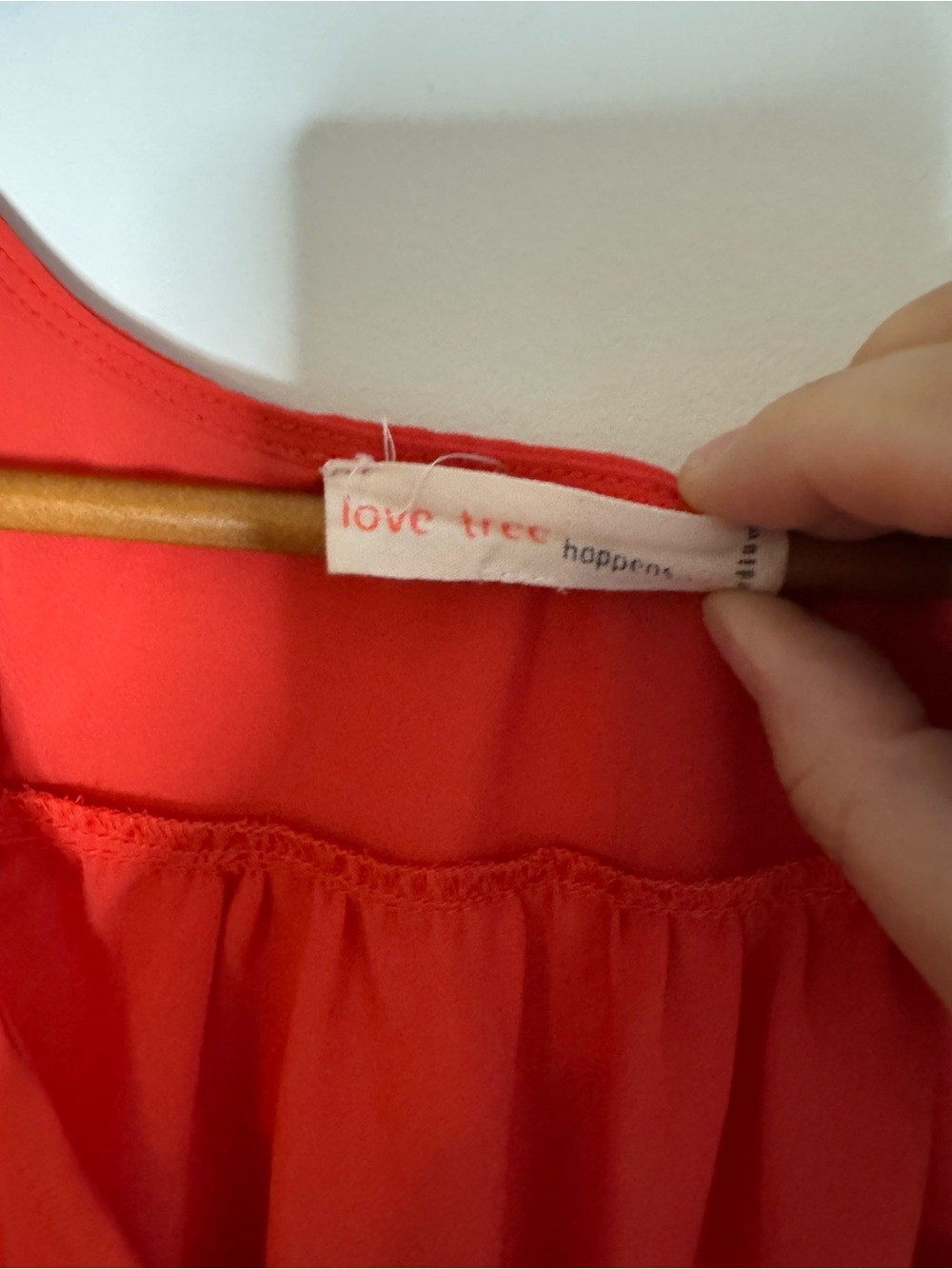 Love Tree Red Embroidered Tank Top - Picture 2 of 4